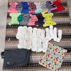 Grovia HYBRID cloth diaper lot including Hie bag